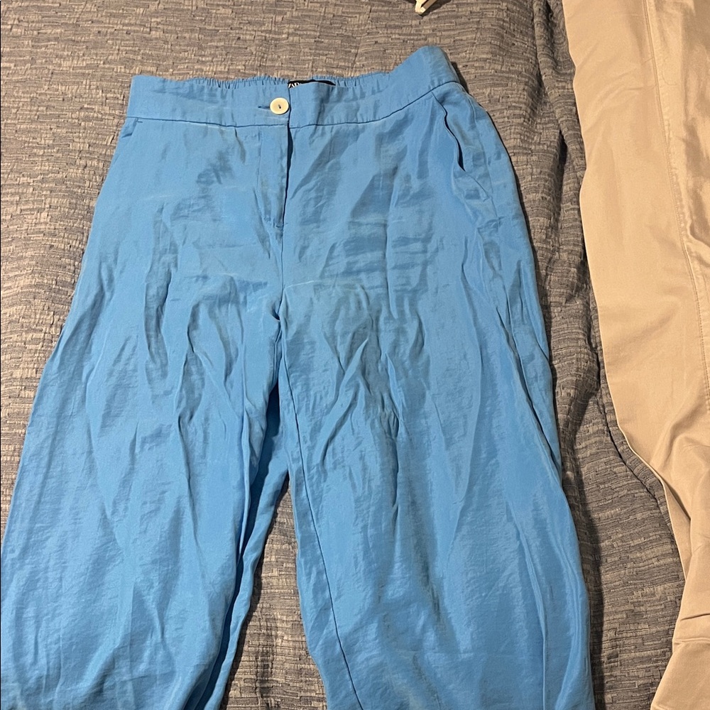 Blue Casual Pants